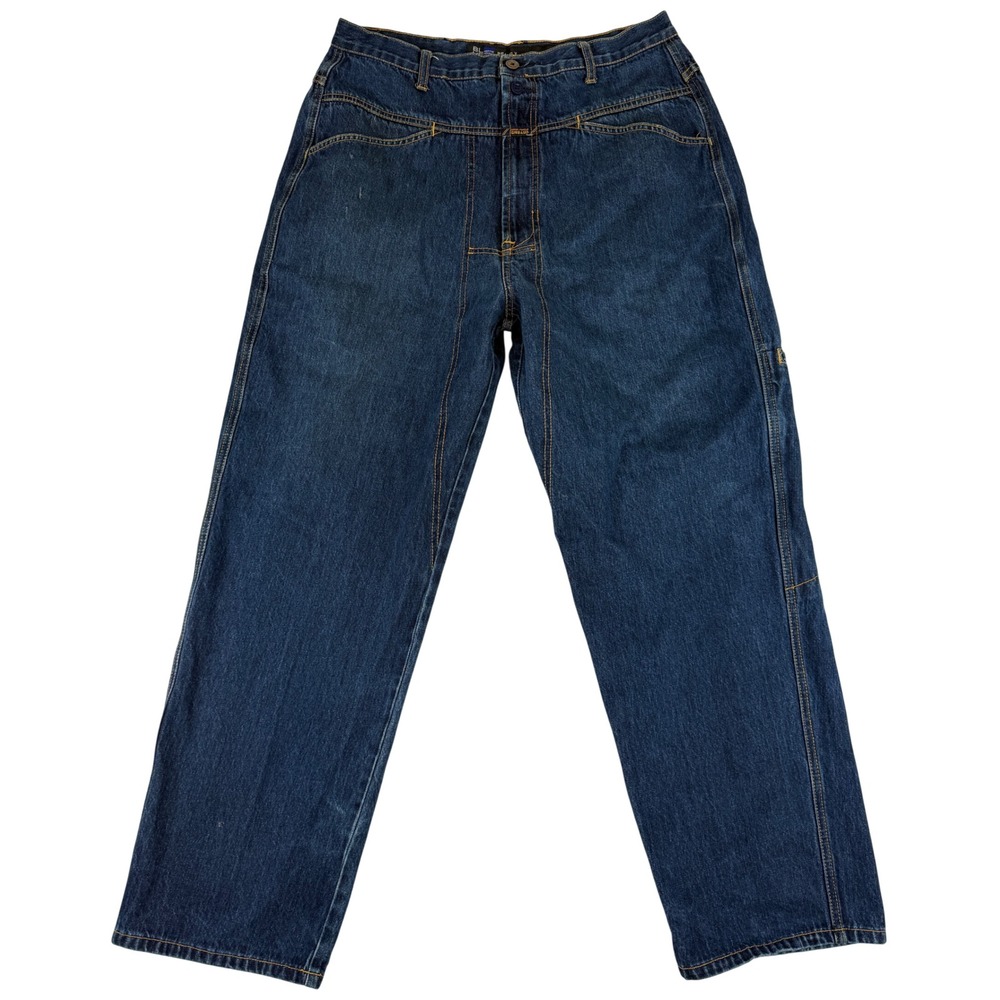 Marithe Francois Girbaud Jeans Mens 36 Blue Baggy Shuttle Tape 90s Streetwear